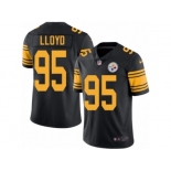 Youth Nike Pittsburgh Steelers #95 Greg Lloyd Limited Black Rush NFL Jersey