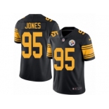 Youth Nike Pittsburgh Steelers #95 Jarvis Jones Limited Black Rush NFL Jersey