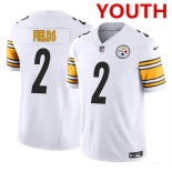 Youth Pittsburgh Steelers #2 Justin Fields White 2023 F.U.S.E. Vapor Untouchable Limited Football Stitched Jersey