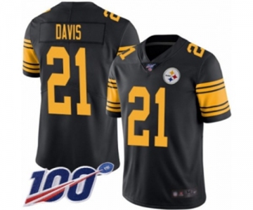 Youth Pittsburgh Steelers #21 Sean Davis Limited Black Rush Vapor Untouchable 100th Season Football Jersey