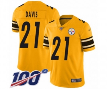 Youth Pittsburgh Steelers #21 Sean Davis Limited Gold Inverted Legend 100th Season Football Jersey