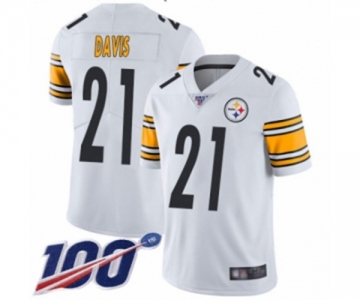 Youth Pittsburgh Steelers #21 Sean Davis White Vapor Untouchable Limited Player 100th Season Football Jersey