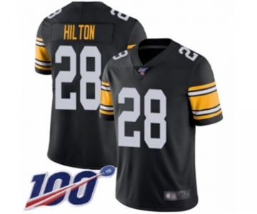 Youth Pittsburgh Steelers #28 Mike Hilton Black Alternate Vapor Untouchable Limited Player 100th Season Football Jersey