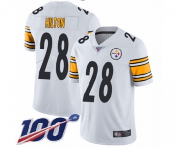 Youth Pittsburgh Steelers #28 Mike Hilton White Vapor Untouchable Limited Player 100th Season Football Jersey