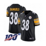 Youth Pittsburgh Steelers #38 Jaylen Samuels Black Team Color Vapor Untouchable Limited Player 100th Season Football Jersey