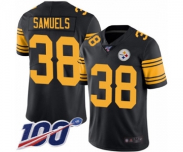 Youth Pittsburgh Steelers #38 Jaylen Samuels Limited Black Rush Vapor Untouchable 100th Season Football Jersey