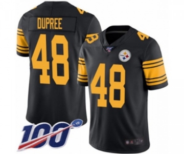 Youth Pittsburgh Steelers #48 Bud Dupree Limited Black Rush Vapor Untouchable 100th Season Football Jersey