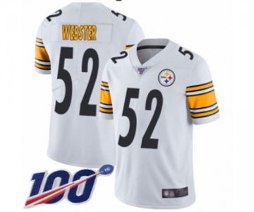 Youth Pittsburgh Steelers #52 Mike Webster White Vapor Untouchable Limited Player 100th Season Football Jersey