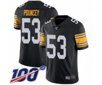 Youth Pittsburgh Steelers #53 Maurkice Pouncey Black Alternate Vapor Untouchable Limited Player 100th Season Football Jersey