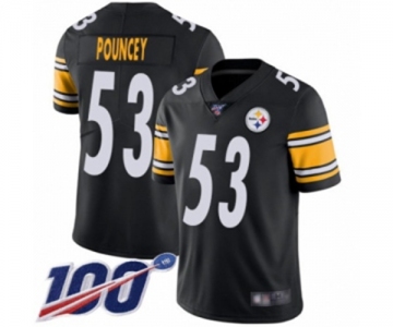 Youth Pittsburgh Steelers #53 Maurkice Pouncey Black Team Color Vapor Untouchable Limited Player 100th Season Football Jersey