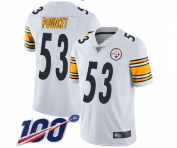 Youth Pittsburgh Steelers #53 Maurkice Pouncey White Vapor Untouchable Limited Player 100th Season Football Jersey