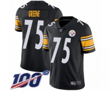 Youth Pittsburgh Steelers #75 Joe Greene Black Team Color Vapor Untouchable Limited Player 100th Season Football Jersey