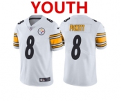 Youth Pittsburgh Steelers #8 Kenny Pickett 2022 White Vapor Untouchable Limited Stitched Jersey