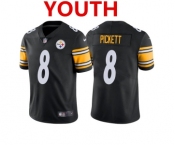 Youth Pittsburgh Steelers #8 Kenny Pickett Black 2022 Vapor Untouchable Stitched NFL Nike Limited Jersey