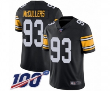 Youth Pittsburgh Steelers #93 Dan McCullers Black Alternate Vapor Untouchable Limited Player 100th Season Football Jersey