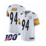 Youth Pittsburgh Steelers #94 Tyson Alualu White Vapor Untouchable Limited Player 100th Season Football Jersey