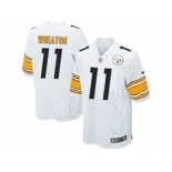 nike youth nfl jerseys pittsburgh steelers #11 wheaton white[nike]