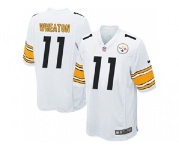 nike youth nfl jerseys pittsburgh steelers #11 wheaton white[nike]