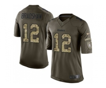 nike youth nfl jerseys pittsburgh steelers #12 terry bradshaw army green[nike Limited Salute To Service]