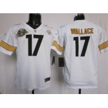 nike youth nfl jerseys pittsburgh steelers #17 wallace white[80 anniversary patch]