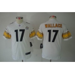 nike youth nfl jerseys pittsburgh steelers #17 wallace white[nike limited]