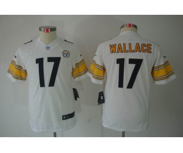 nike youth nfl jerseys pittsburgh steelers #17 wallace white[nike limited]