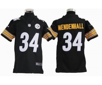 nike youth nfl jerseys pittsburgh steelers #34 mendenhall black[nike]