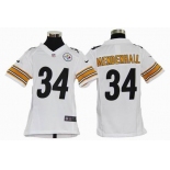 nike youth nfl jerseys pittsburgh steelers #34 mendenhall white[nike]