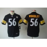 nike youth nfl jerseys pittsburgh steelers #56 woodley black[nike limited]