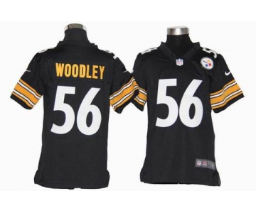 nike youth nfl jerseys pittsburgh steelers #56 woodley black[nike]