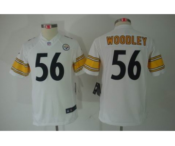 nike youth nfl jerseys pittsburgh steelers #56 woodley white[nike limited]