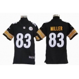 nike youth nfl jerseys pittsburgh steelers #83 heath miller black[nike]