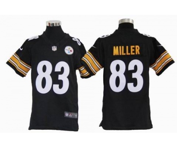 nike youth nfl jerseys pittsburgh steelers #83 heath miller black[nike]