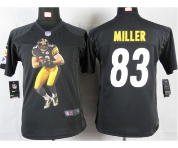 nike youth nfl jerseys pittsburgh steelers #83 heath miller black[portrait fashion]