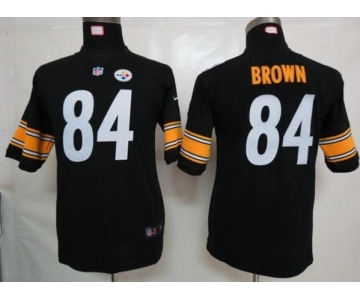 nike youth nfl jerseys pittsburgh steelers #84 brown black[nike]