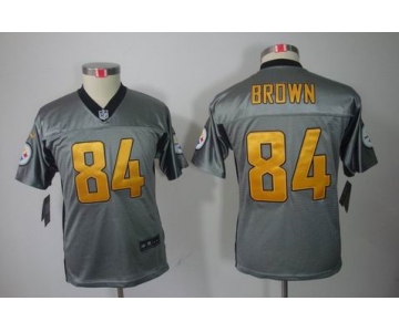 nike youth nfl jerseys pittsburgh steelers #84 brown grey[Elite shadow]