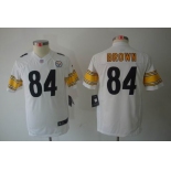 nike youth nfl jerseys pittsburgh steelers #84 brown white[nike limited]