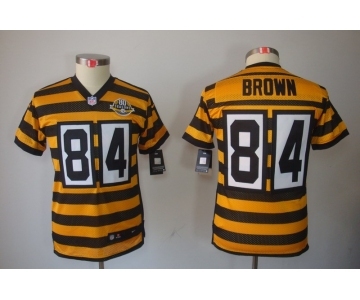 nike youth nfl jerseys pittsburgh steelers #84 brown yellow-black[nike limited team 80 anniversary]