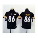 nike youth nfl jerseys pittsburgh steelers #86 ward black[nike]