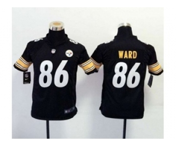 nike youth nfl jerseys pittsburgh steelers #86 ward black[nike]