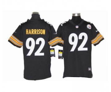 nike youth nfl jerseys pittsburgh steelers #92 harrison black[nike]