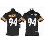 nike youth nfl jerseys pittsburgh steelers #94 timmons black[nike]