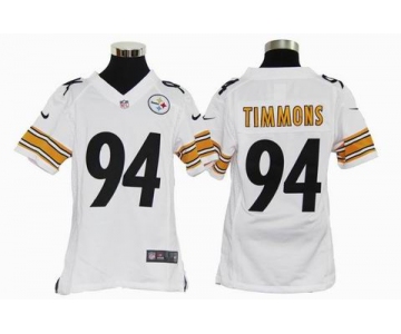 nike youth nfl jerseys pittsburgh steelers #94 timmons white[nike]