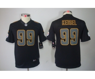 nike youth nfl jerseys pittsburgh steelers #99 keisel black[nike impact limited]