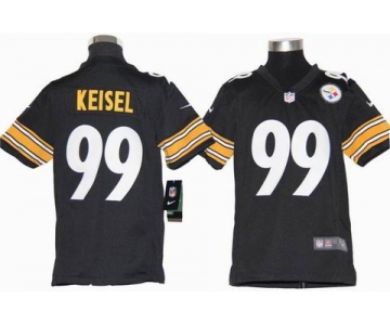 nike youth nfl jerseys pittsburgh steelers #99 keisel black[nike]