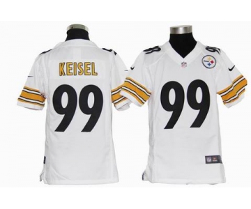 nike youth nfl jerseys pittsburgh steelers #99 keisel white[nike]