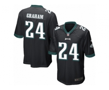 Men Nike Philadelphia Eagles #24 Corey Graham Game Black Alternate NFL Jersey