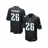 Men Nike Philadelphia Eagles #26 Jaylen Watkins Game Black Alternate NFL Jersey