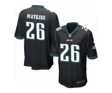 Men Nike Philadelphia Eagles #26 Jaylen Watkins Game Black Alternate NFL Jersey