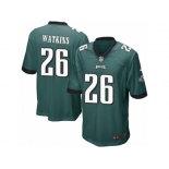 Men Nike Philadelphia Eagles #26 Jaylen Watkins Game Midnight Green Team Color NFL Jersey